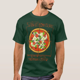 Geometrical Da Vinci Pizza Pizza Artist Pizzaholic T-Shirt