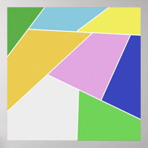 geometrical design art poster