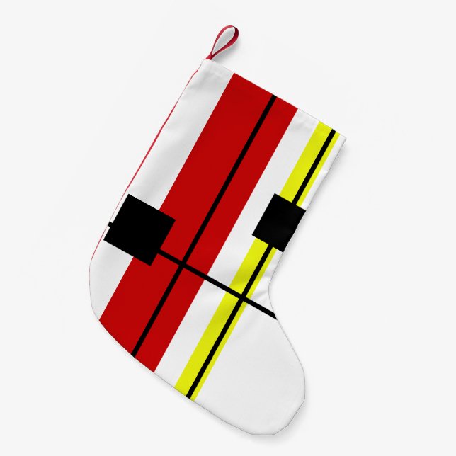 Geometrical design small christmas stocking (Front (Hanging))