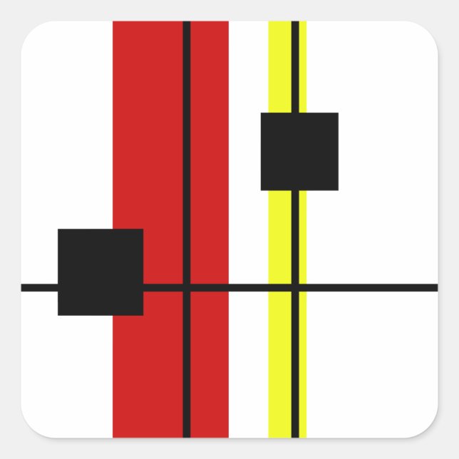 Geometrical design square sticker (Front)