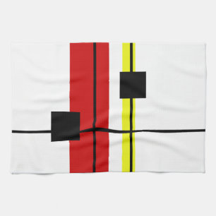 Geometrical design tea towel