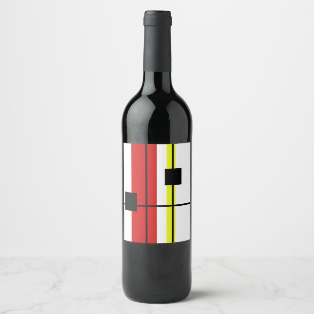 Geometrical design wine label (Front)