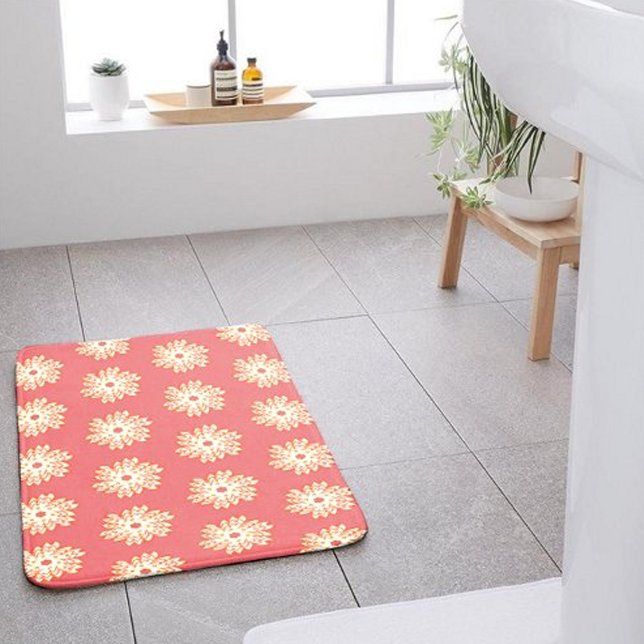geometrical feminine bright kaleidoscope pattern  bath mat (Creator Uploaded)