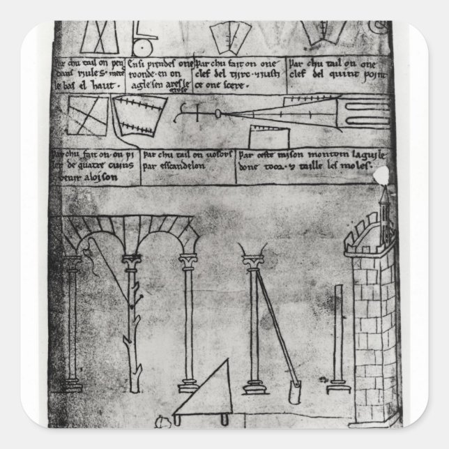 Geometrical figures for construction square sticker (Front)