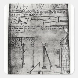 Geometrical figures for construction square sticker