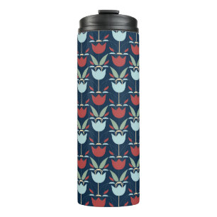 Geometrical Flower: Multi-Coloured Vintage Ornamen Thermal Tumbler