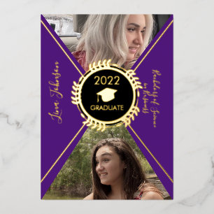 Geometrical Graduation Gold  Pressed Announcement