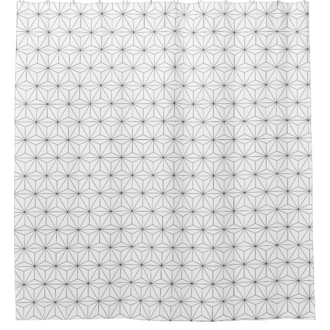 Geometrical Hexagon Shower Curtain (Front)