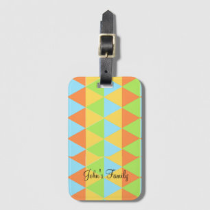Geometrical illustration  luggage tag