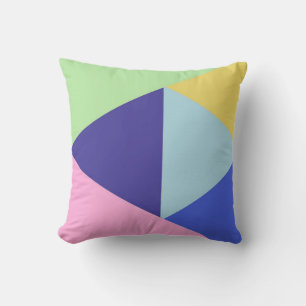 geometrical multicolor art cushion