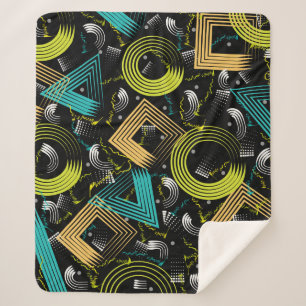 Geometrical Patternbackground,retro,90s,abstract,a Sherpa Blanket