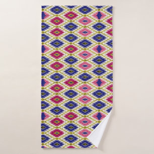 Geometrical Patterns: Traditional Textile Illustra Bath Towel
