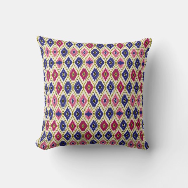 Geometrical Patterns: Traditional Textile Illustra Cushion (Front)