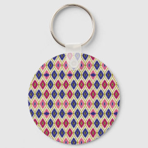 Geometrical Patterns: Traditional Textile Illustra Key Ring