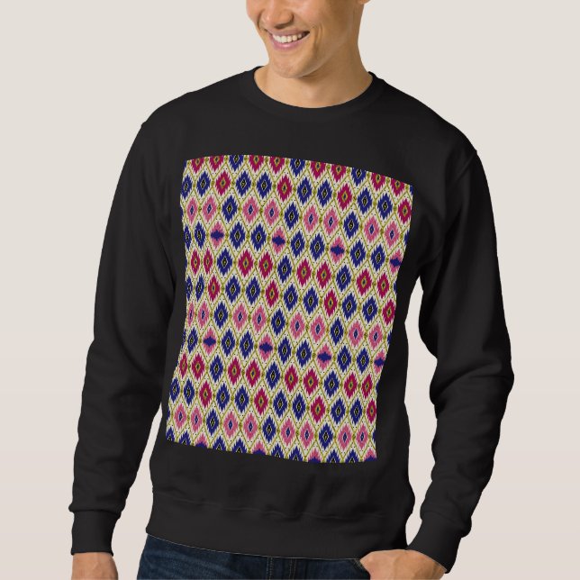 Geometrical Patterns: Traditional Textile Illustra Sweatshirt (Front)