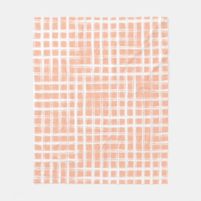 Geometrical Pink Lines: Seamless Raster Fleece Blanket (Front)
