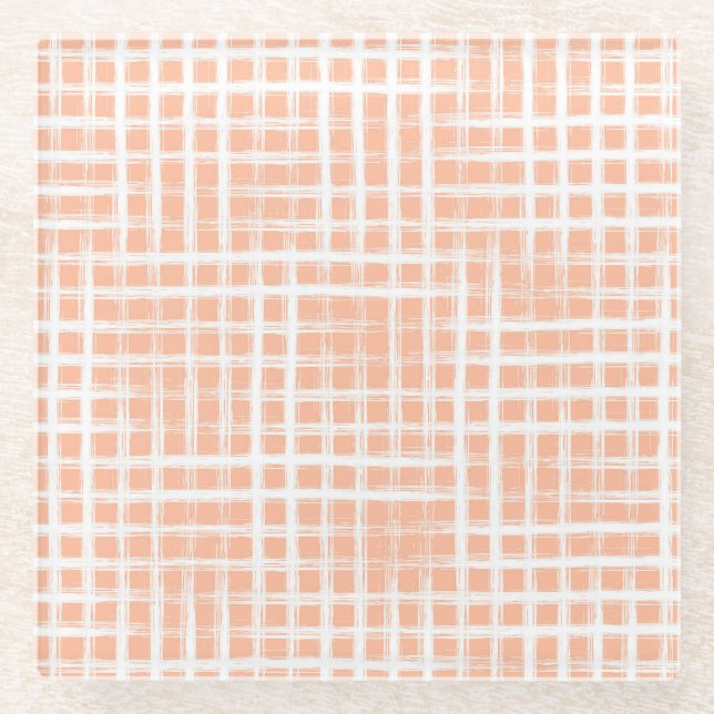 Geometrical Pink Lines: Seamless Raster Glass Coaster (Front)