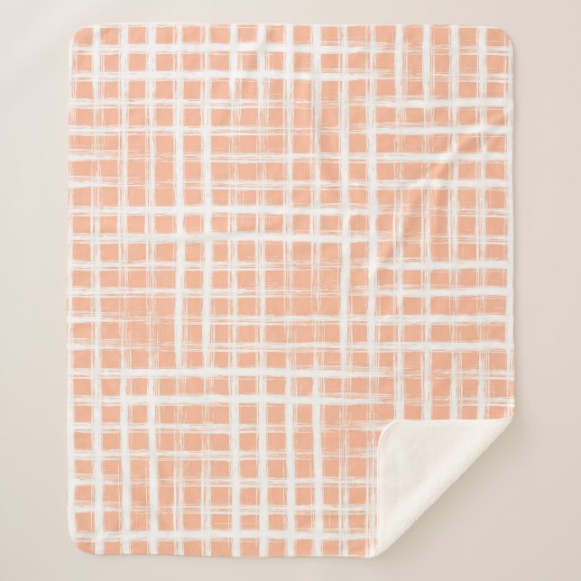 Geometrical Pink Lines: Seamless Raster Sherpa Blanket (Front)