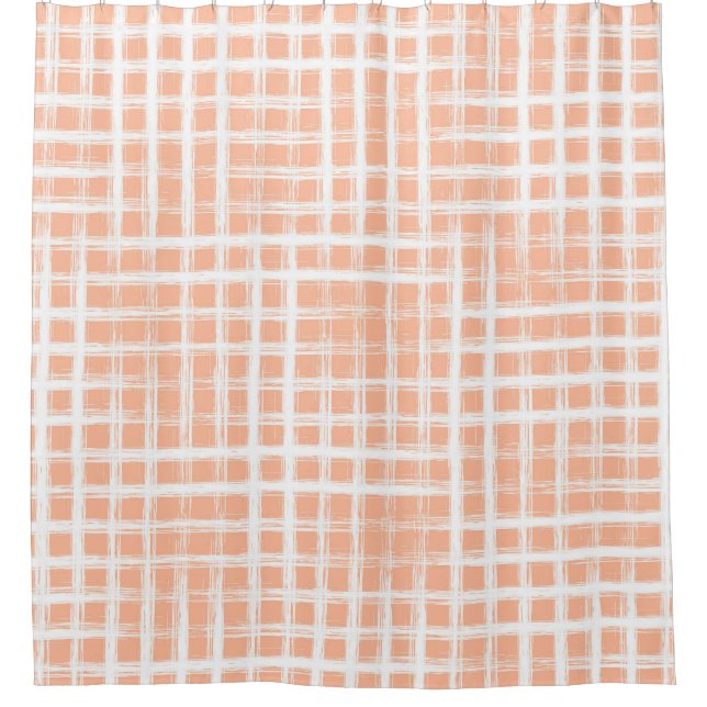 Geometrical Pink Lines: Seamless Raster Shower Curtain (Front)