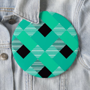 Geometrical Square Abstraction 10 6 Cm Round Badge