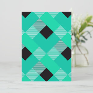 Geometrical Square Abstraction 10 Thank You Card