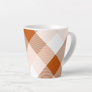 Geometrical Square Abstraction 16 Latte Mug