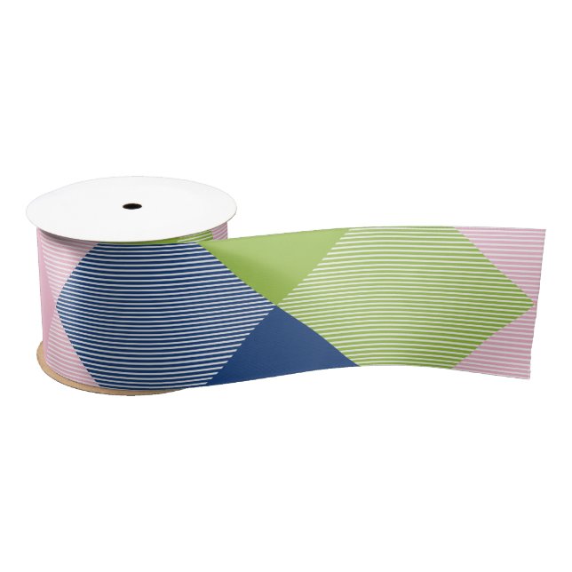 Geometrical Square Abstraction 18 Satin Ribbon (Spool)