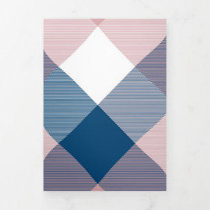 Geometrical Square Abstraction 1 Tri-Fold Holiday Card