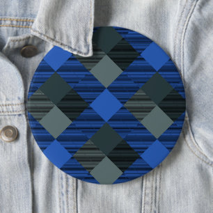 Geometrical Square Abstraction 21 6 Cm Round Badge