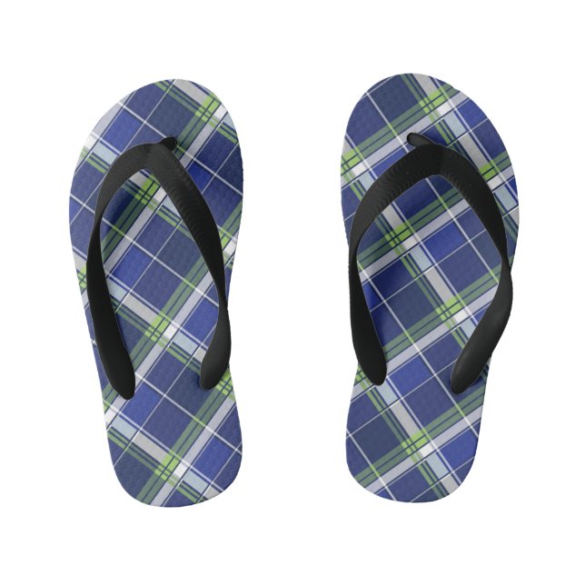 Geometrical Square Abstraction 5 Kid's Jandals (Footbed)