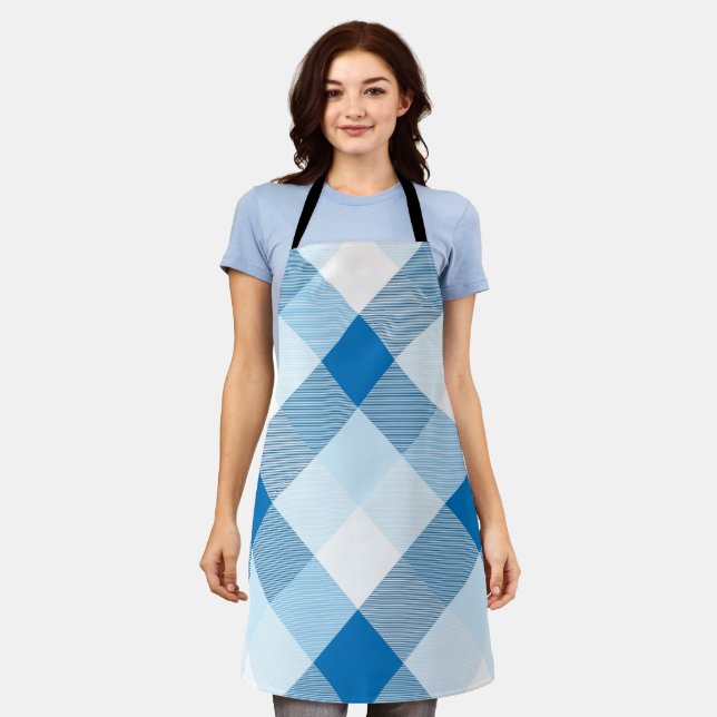 Geometrical Square Abstraction 6 Apron (Worn)