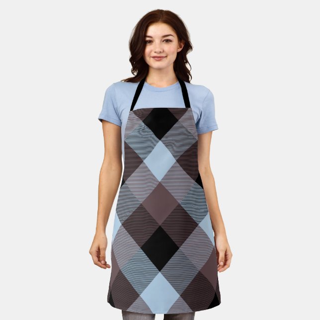 Geometrical Square Abstraction 8 Apron (Worn)