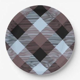 Geometrical Square Abstraction 8 Paper Plate