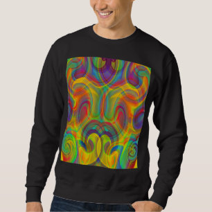 GEOMETRICAL SWIRL COLORFUL ART ABSTRACT   SWEATSHIRT