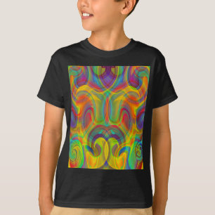 GEOMETRICAL SWIRL COLORFUL ART ABSTRACT T-Shirt