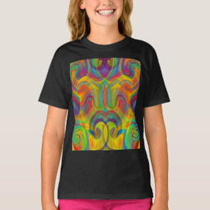 GEOMETRICAL SWIRL COLORFUL ART ABSTRACT T-Shirt