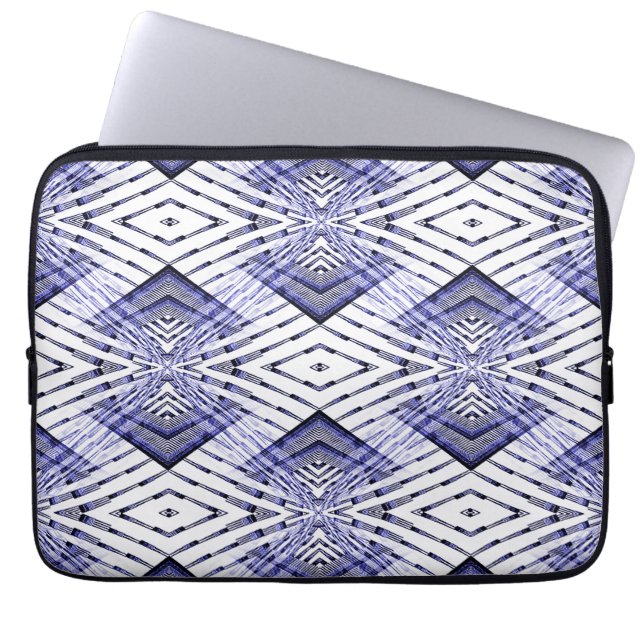 Geometrically Blue...... Laptop Sleeve (Front)