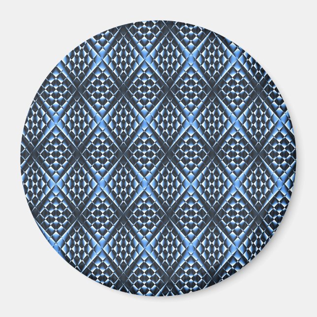 Geometrically Blue.. Magnet (Front)