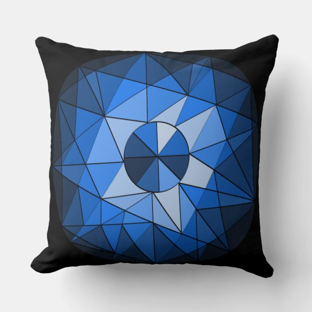 Geometrics Circle Gemstone Design Pillow (Front)