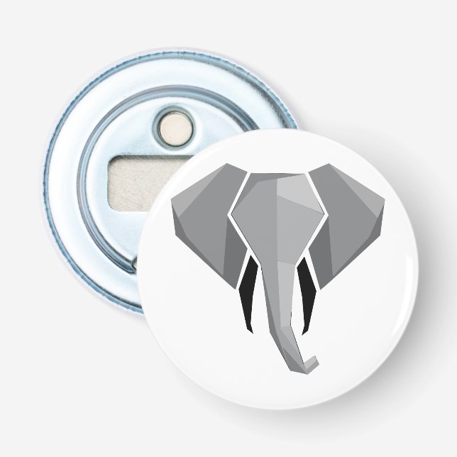Geometrics Elephant Head  Bottle Opener (Front)
