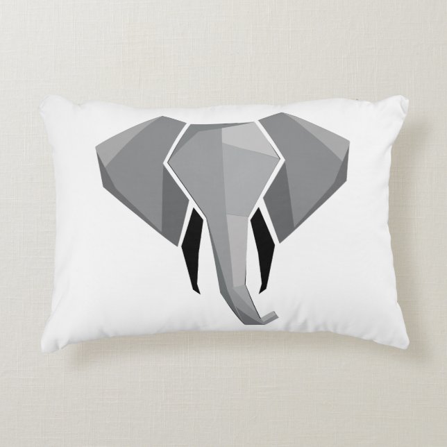 Geometrics Elephant Head  Decorative Cushion (Front)
