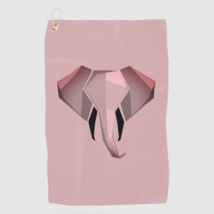 Geometrics Elephant Head  Golf Towel