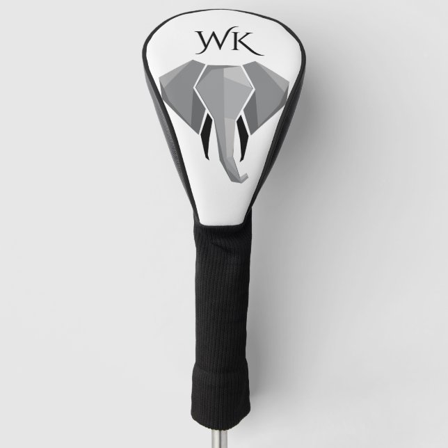 Geometrics Elephant Head Initialled Golf Head Cover (Front)