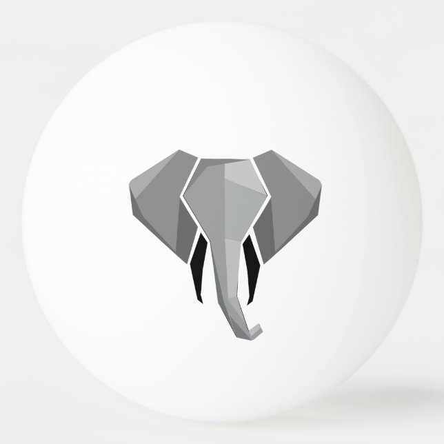 Geometrics Elephant Head  Ping Pong Ball (Front)