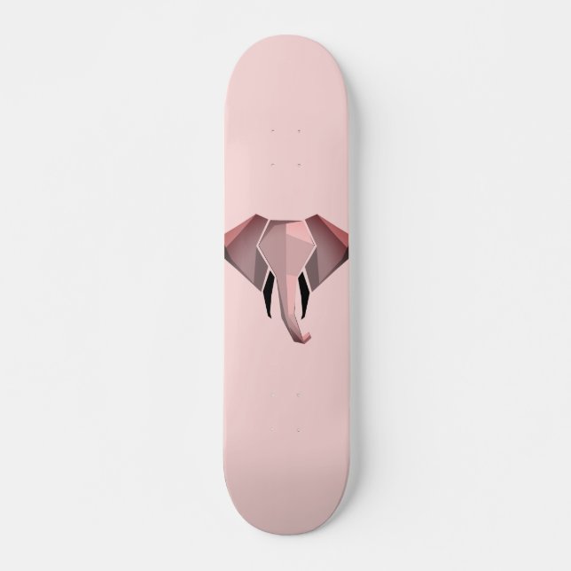 Geometrics Elephant Head  Skateboard (Front)