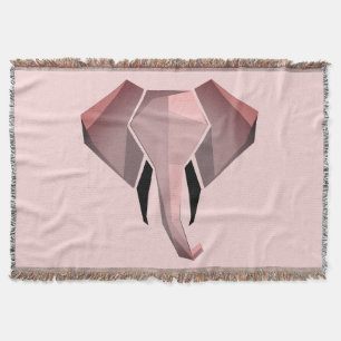 Geometrics Elephant Head  Throw Blanket