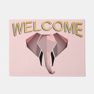Geometrics Elephant Head Welcome Doormat