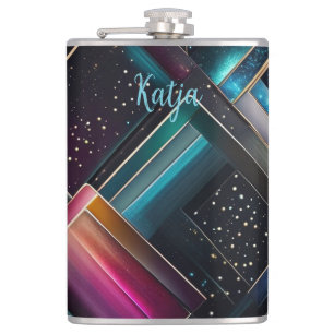 Geometrisches Muster Galaxy Hip Flask