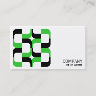 Geometropolis - 020614 - Spring Green and Black Business Card