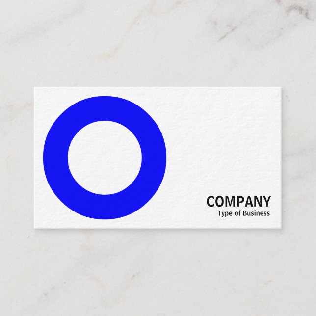 Geometropolis - Bold Circle - Blue Business Card (Front)